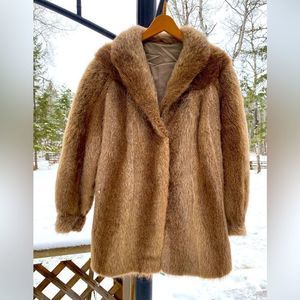 Genuine vintage mink fur coat 1960s real fur jacket rare